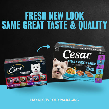 Cesar Home Delights & Loaf Wet Dog Food, Variety Lovers, 3.5 oz, 36 Count