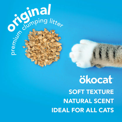 ökocat Low Tracking Natural Wood Clumping Cat Litter, Odor Control 14 Lbs