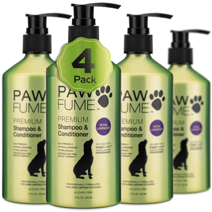 PAWFUME Deshedding Dog Shampoo and Conditioner, Show Dog, 1-Pack