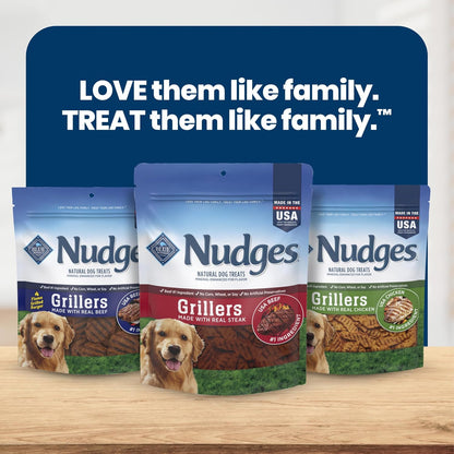 Blue Buffalo Nudges Grillers Steak Dog Treats, 16 oz