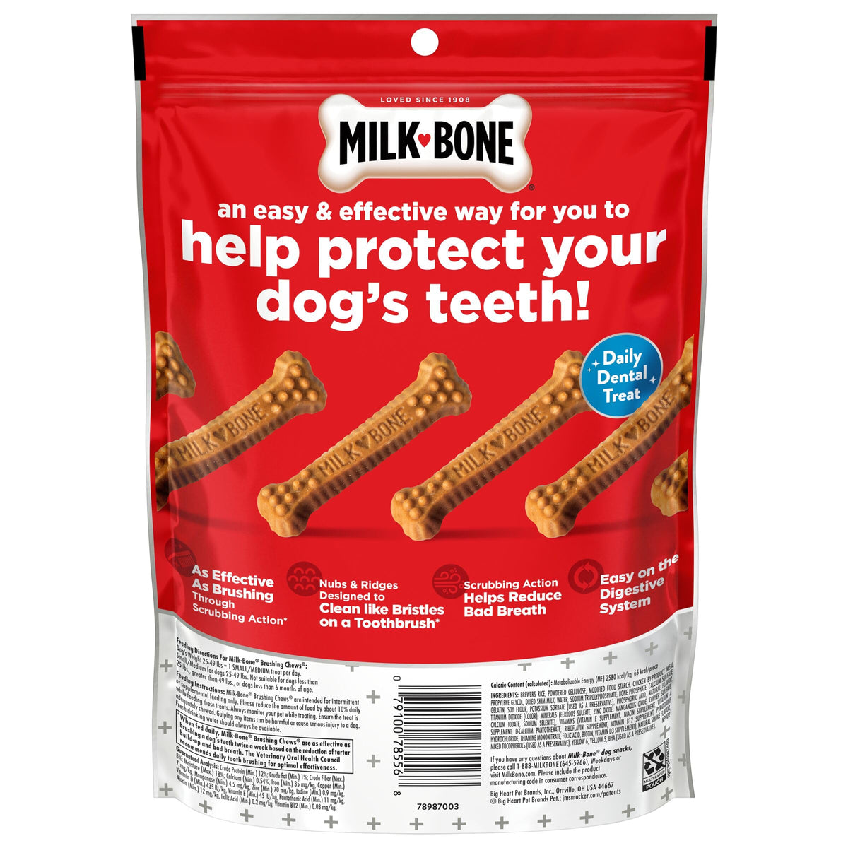 Milk-Bone Brushing Chews, Small/Medium, Original Flavor, 35 Dental Treats