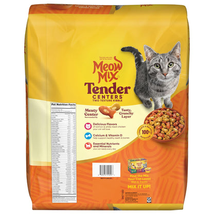 Meow Mix Tender Centers, Dry Cat Food, Beef & Salmon Flavors, 14.2 lb. Bag
