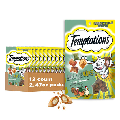Temptations Cat Treats, Clucky Carnival Flavor | Crunchy and Soft | 5.29 oz | Pack of 2