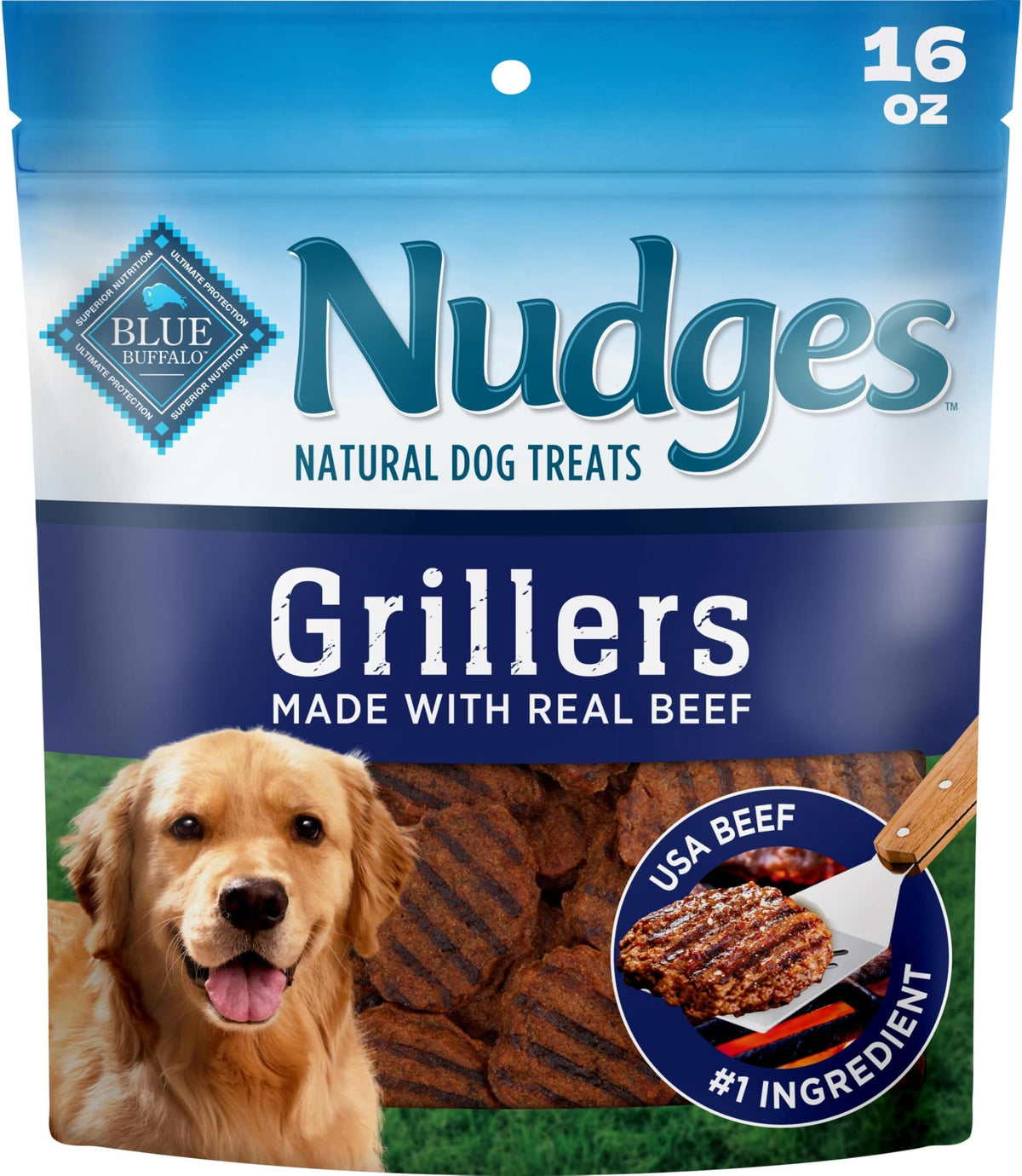Blue Buffalo Nudges Grillers Chicken Dog Treats, 16 oz