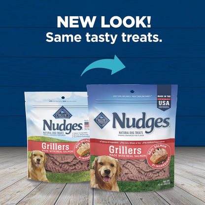 Blue Buffalo Nudges Grillers Salmon Dog Treats, 16 oz