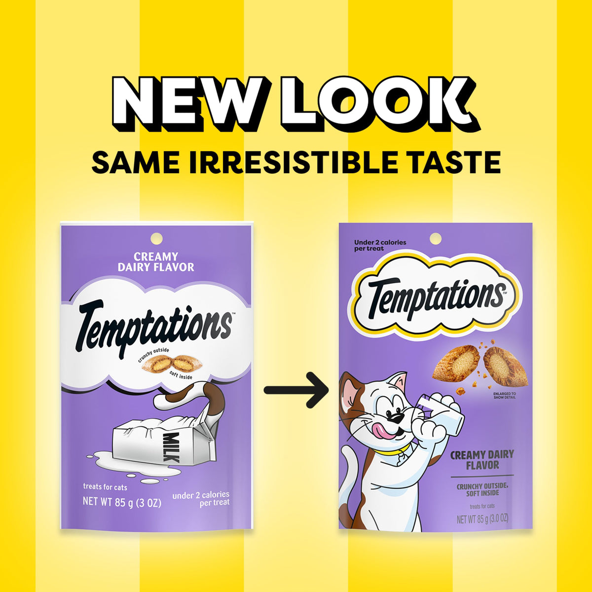 Temptations Classic Crunchy and Soft Cat Treats, Creamy Dairy, 16 oz