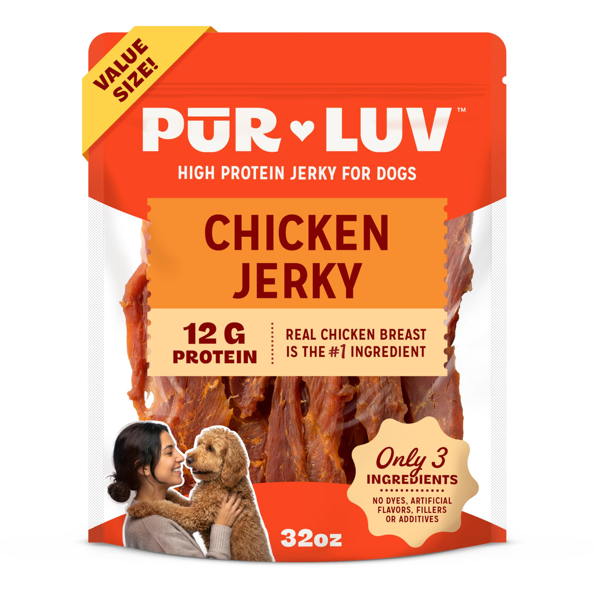 Pur Luv Dog Treats, K9 Kabobs Made with Real Chicken and Duck, 12 Ounces, Dog Snacks, Healthy, Easily Digestible, Long-Lasting, High Protein Treat, Satisfies Urge to Chew (Pack of 12)