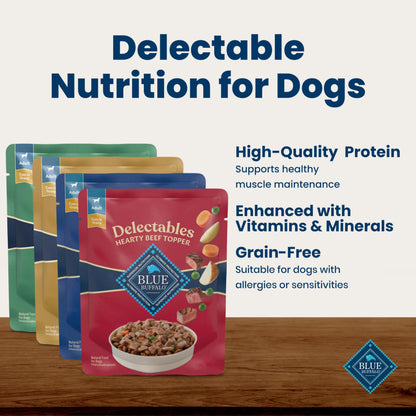 Blue Buffalo Delectables Variety Pack Dog Food Topper, 3 oz, 12 ct