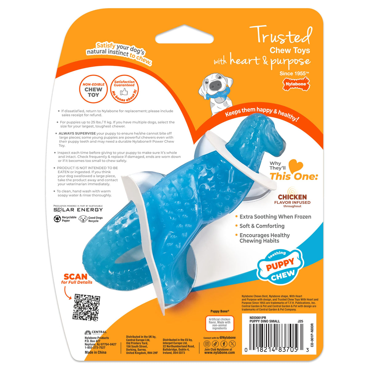 Nylabone New Puppy Starter Kit, Puppy Teething Toys, 3 Pack, Blue