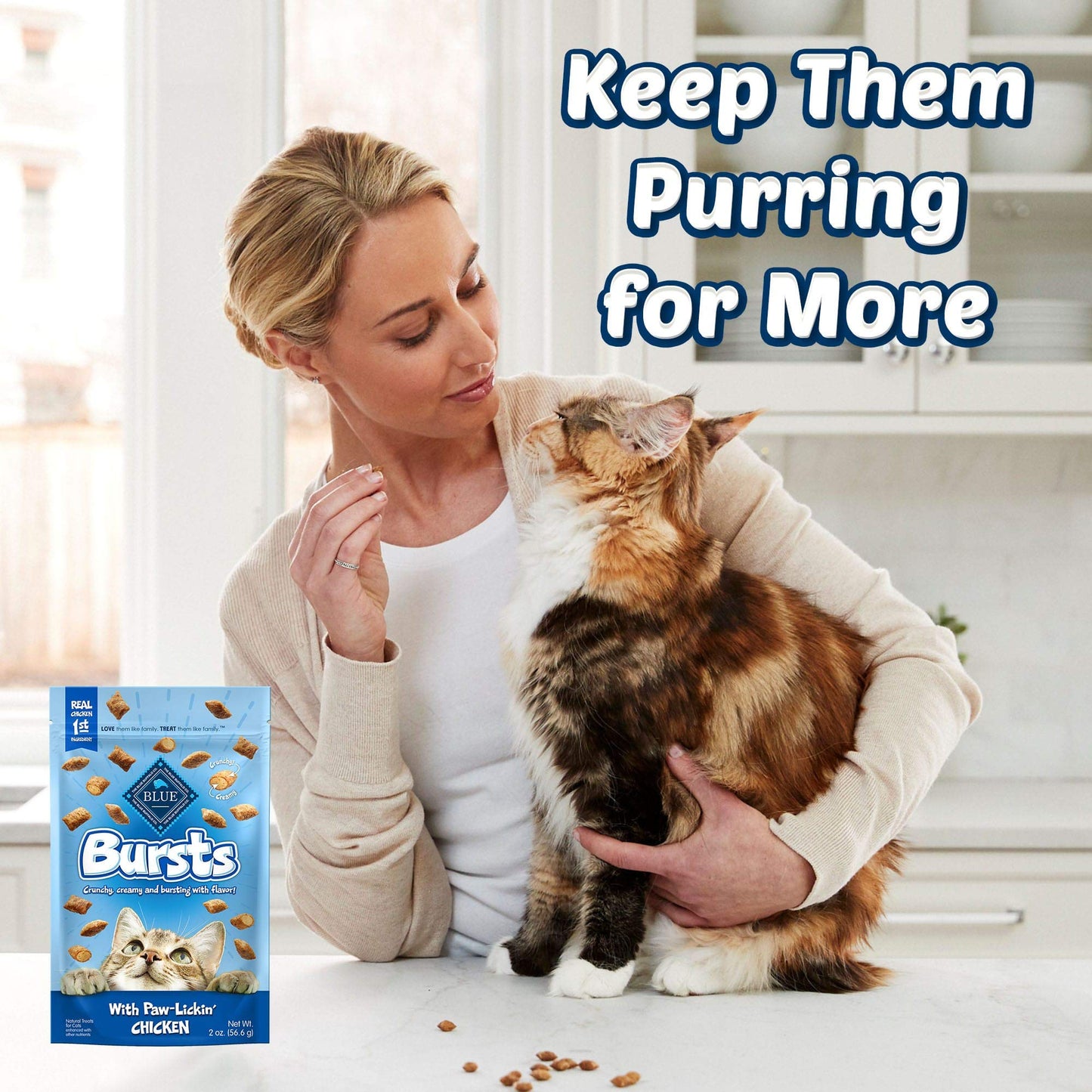 Blue Buffalo Bursts Chicken Crunchy & Creamy Cat Treats, 5 oz