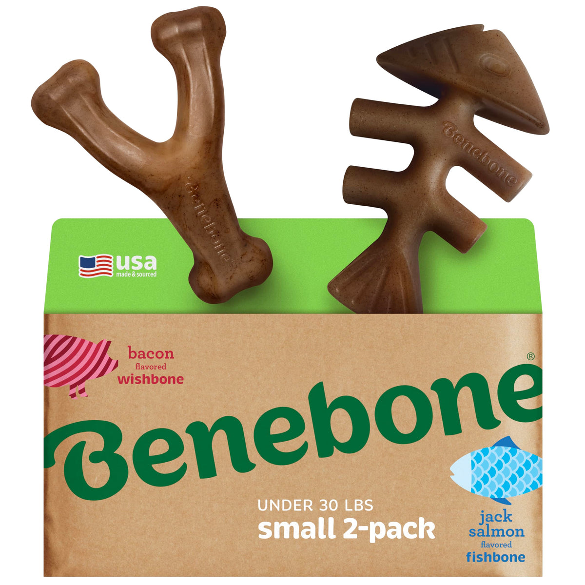 Benebone Medium 4-Pack Dog Toys for Aggressive Chewers – Under 60 lbs