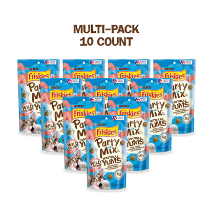 Friskies Purina Party Mix Natural YUMS Tuna Cat Treats, 20 oz Canister