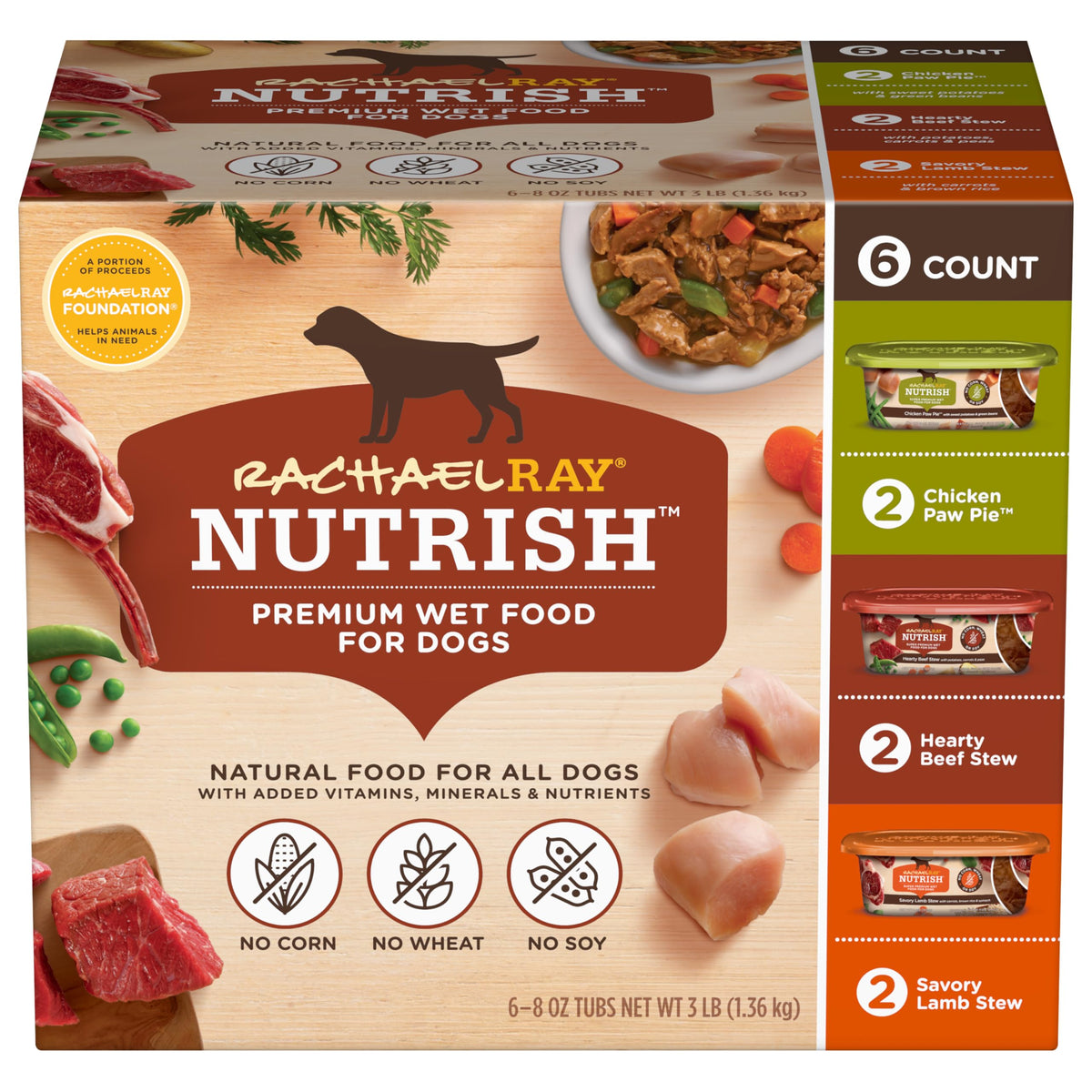 Nutrish Chicken Paw Pie Wet Dog Food, 8 oz. Tub (Pack of 8) (Rachael Ray)