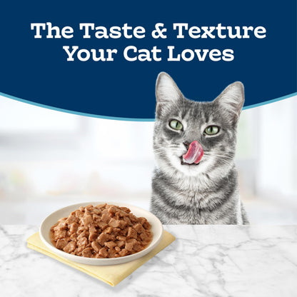 Blue Buffalo Tastefuls Wet Cat Food, Made with Natural Ingredients, Tuna and Chicken Flaked Entrées in Gravy, 3oz Cans, 4-Count Variety Pack Trial Size