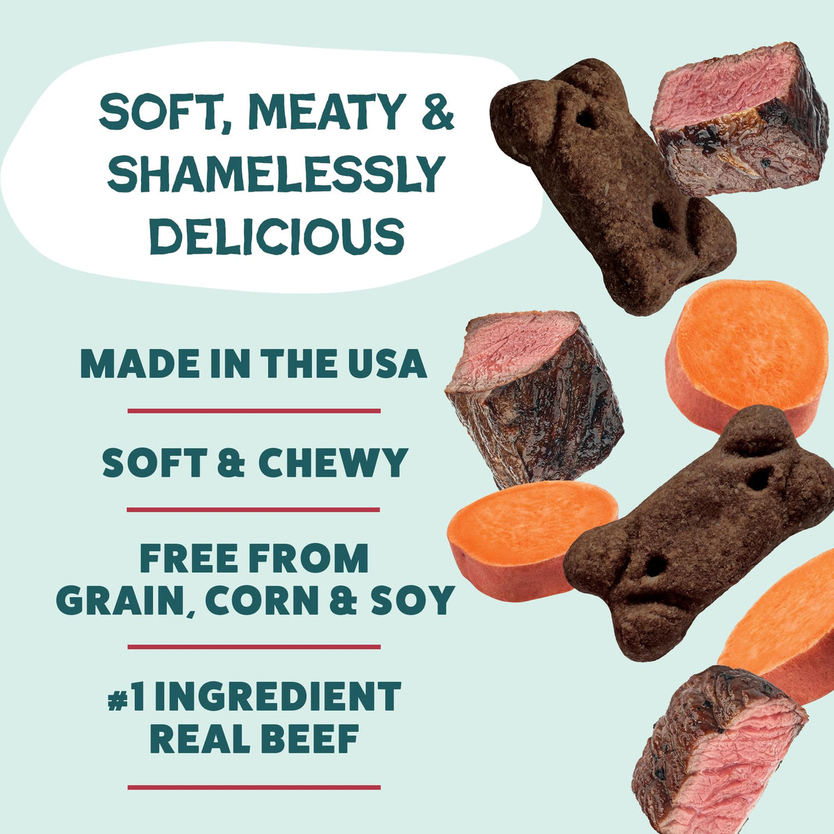Shameless Pets Meaty Tenders Variety Pack, Soft Dog Treats, 8 Ounce (Pack of 6)