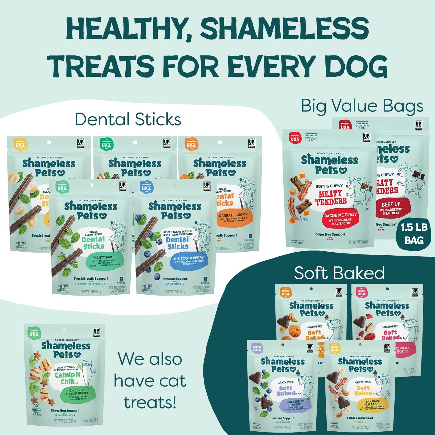 Shameless Pets Bacon Me Crazy Meaty Tenders, Soft Dog Treats, 8oz