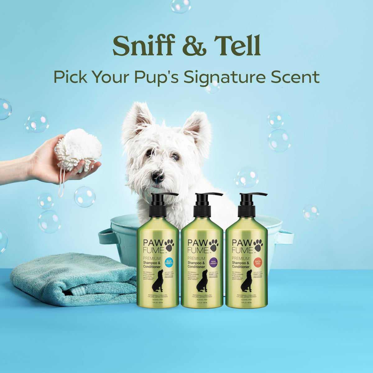 PAWFUME Dog Shedding Shampoo and Conditioner, Royal Lavender, 1-Pack