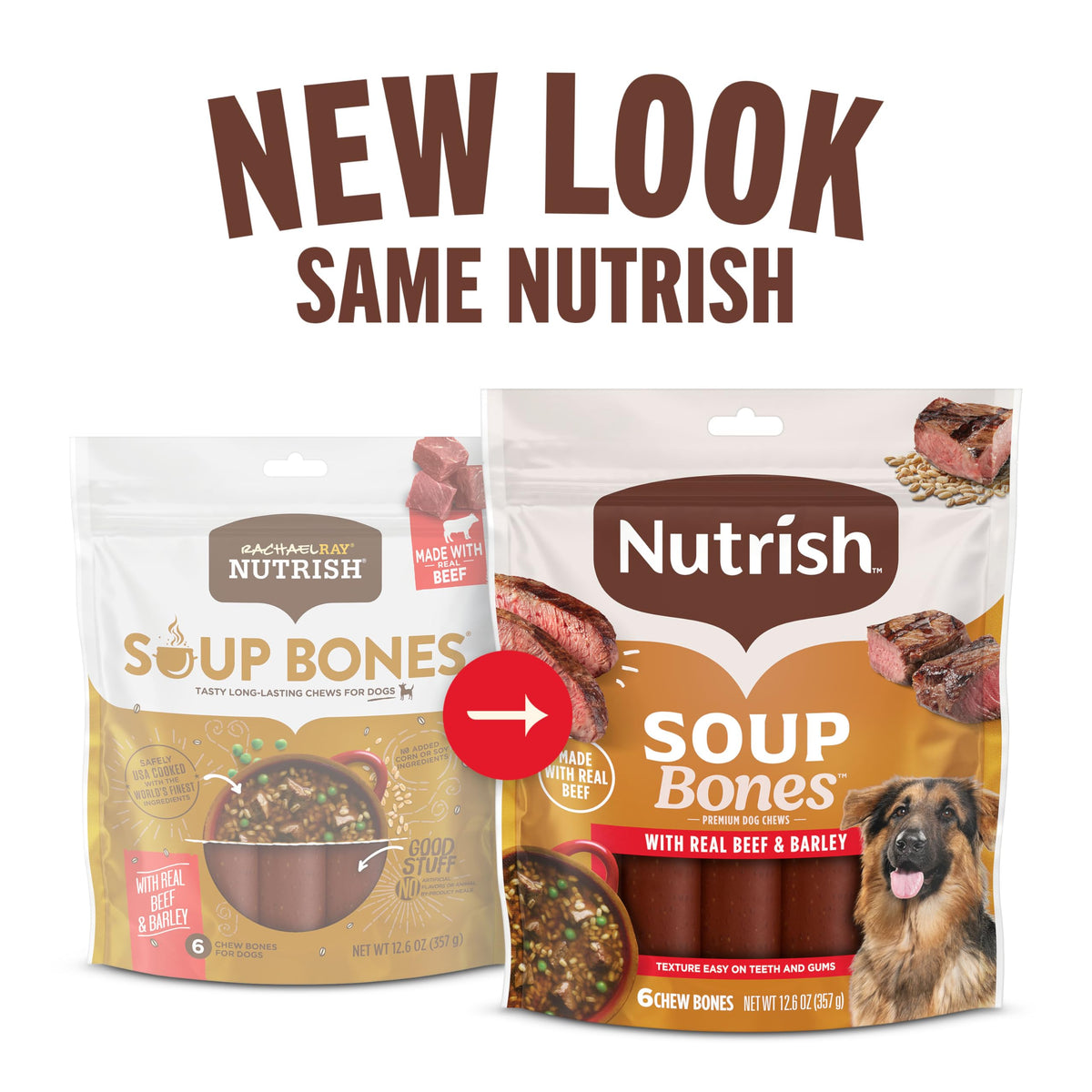 Nutrish Soup Bones Beef Dog Chews, 23.1 oz. Bag (11 Treats) (Rachael Ray)