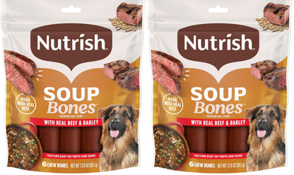 Nutrish Soup Bones Beef Dog Chews, 23.1 oz. Bag (11 Treats) (Rachael Ray)