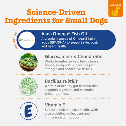Zesty Paws Dog Multivitamin + Glucosamine for Dogs - Peanut Butter, 90 Ct