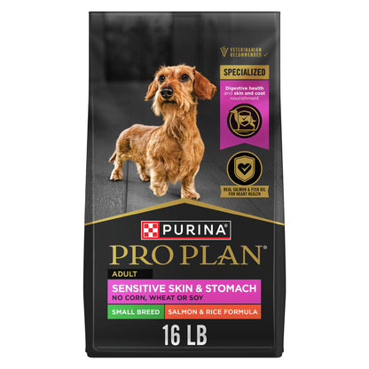 Purina Pro Plan Sensitive Skin & Stomach Dry Dog Food, Small, 4 lb Bag