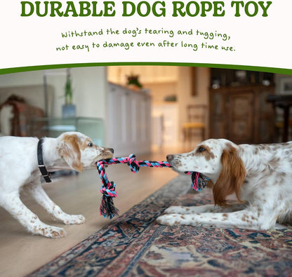 SHARLOVY Large Tough Chew Toys for Aggressive Chewers, 9 Pack Dog Rope Toys
