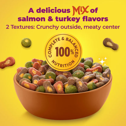 Meow Mix Tender Centers, Dry Cat Food, Beef & Salmon Flavors, 14.2 lb. Bag