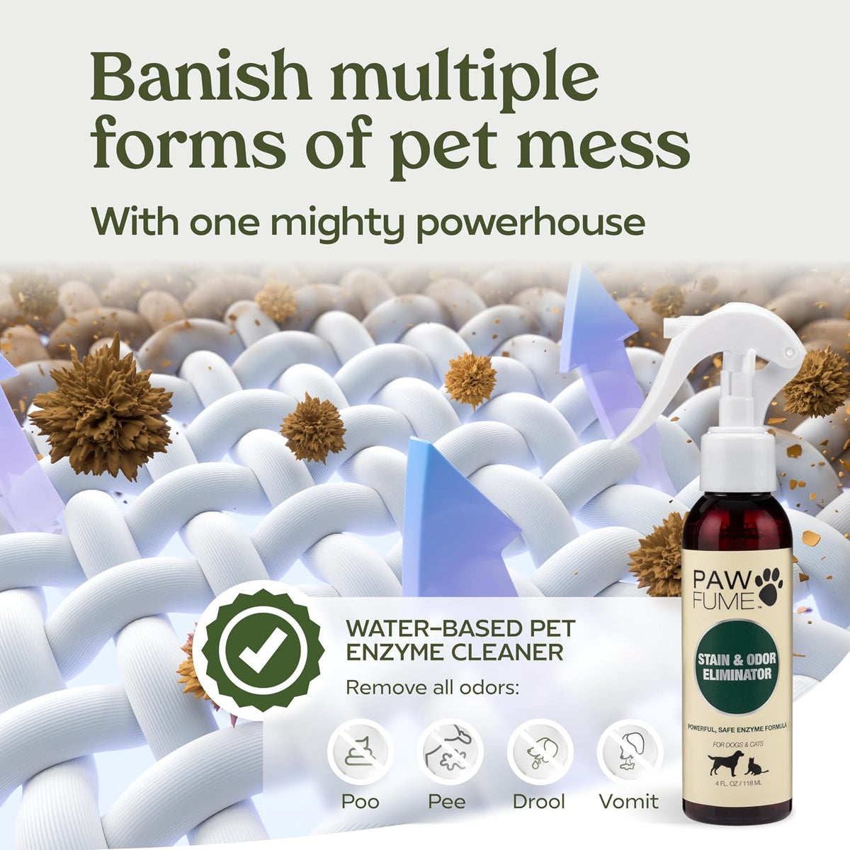 PAWFUME Stain & Pet Urine Odor Eliminator, 1-Pack