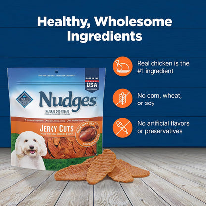 Blue Buffalo Nudges Jerky Cuts Chicken & Duck Dog Treats, 16 oz