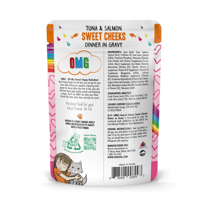 Weruva B.F.F. OMG - Best Feline Friend Oh My Gravy! Tuna & Chicken Charm Me with Tuna & Chicken in Gravy Cat Food, 3oz Pouch (Pack of 48)