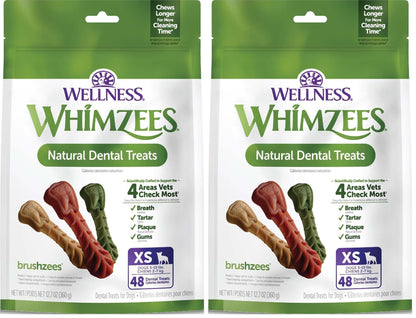 Wellness WHIMZEES Freshzees Natural Dog Dental Treat, Soft Chews, Freshens Breath, Medium Size, 14.81 oz Bag, 14 Count
