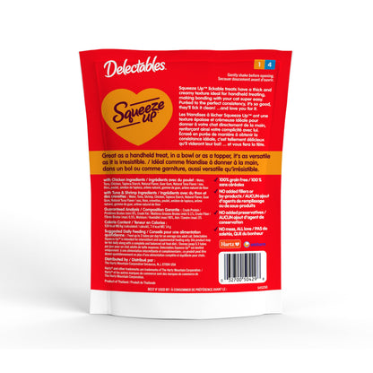 Delectables Squeeze Up Variety Pack, Creamy Squeezable Puree, Lickable Wet Cat Treats, Grain Free, No Added Fillers, No by-Products, No Added Preservatives, 0.5 Ounces Tube, 72 Tubes Total
