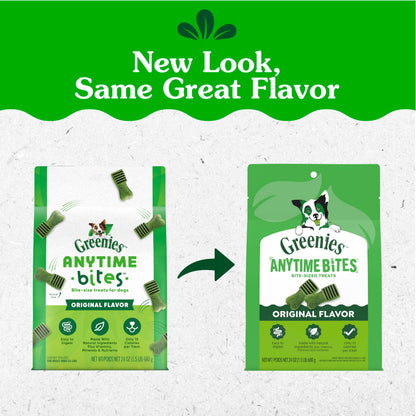 Greenies Anytime Bites Dog Treats, Blueberry Flavor, 10.3 oz
