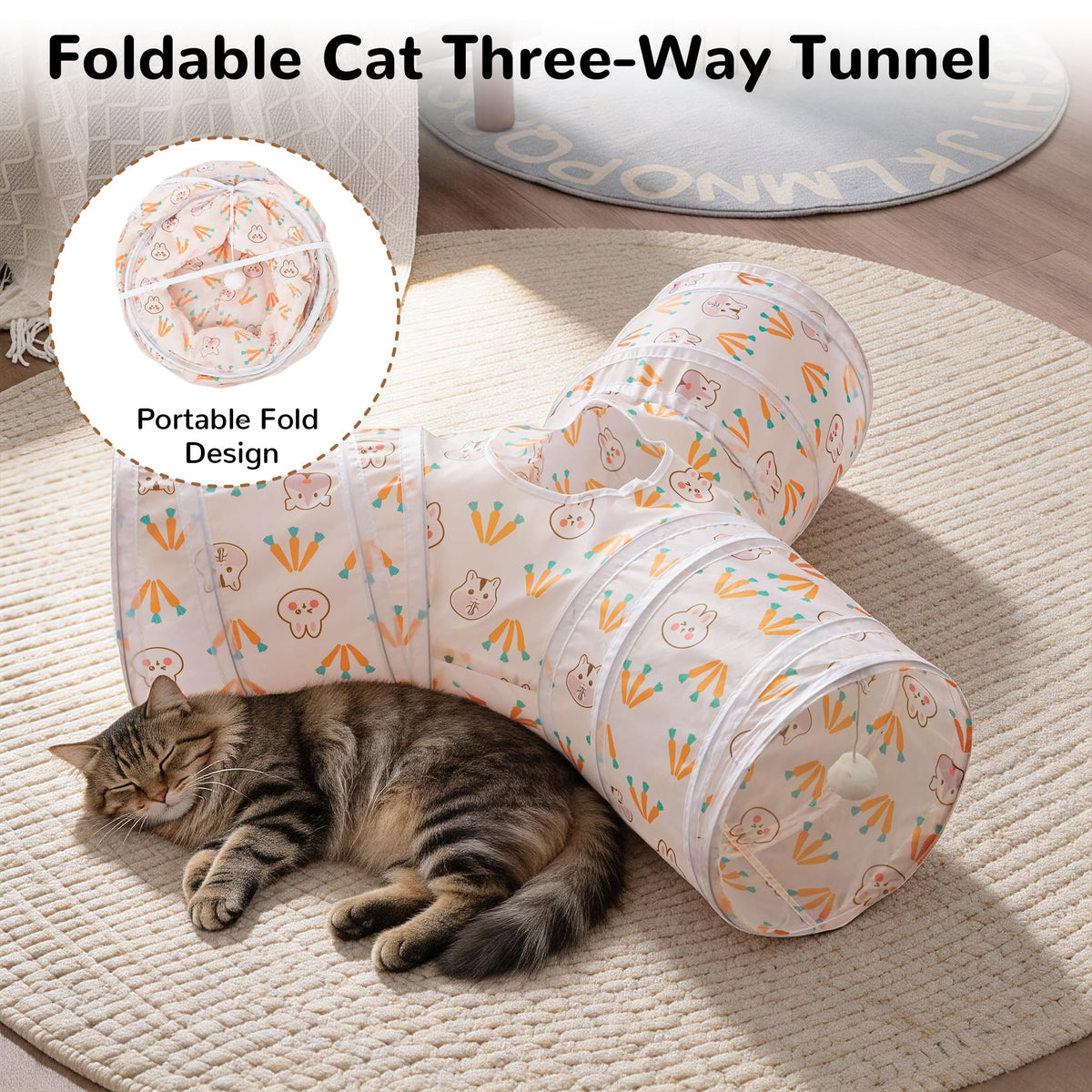 Tempcore Pet Tunnel Tube Cat Toys, Cat Tunnels for Indoor Cats