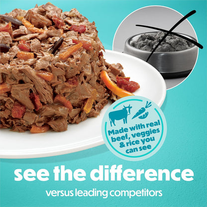 Purina Beneful IncrediBites Small Wet Dog Food in Gravy, Beef, (24) 3 oz