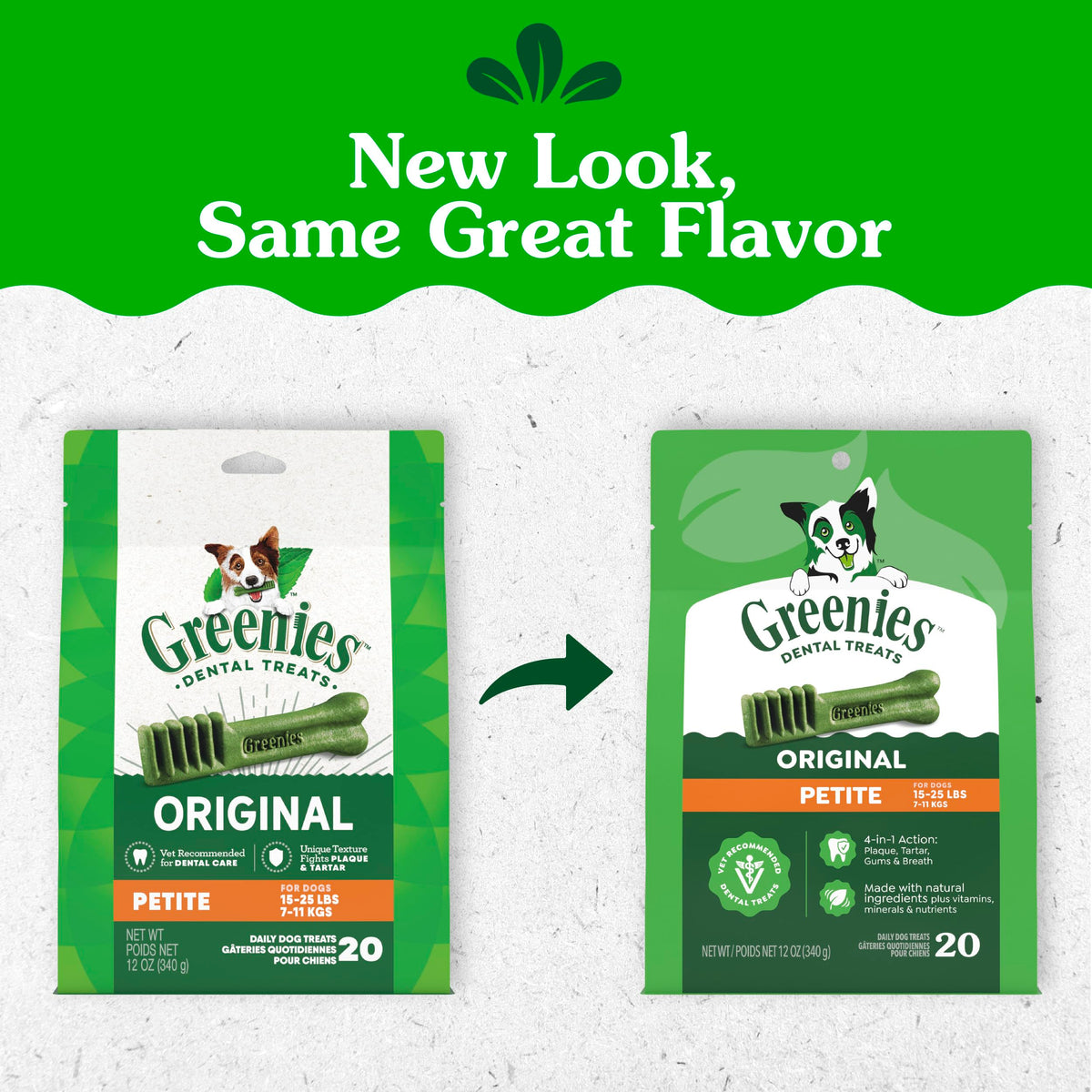 Greenies Petite Natural Dental Dog Treats, Original Flavor, 30 Count