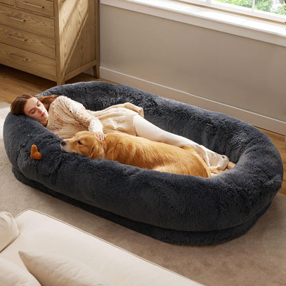 Bedsure Calming Small Dog Bed Donut Washable Cat＆Puppy Bed,23 inches Camel