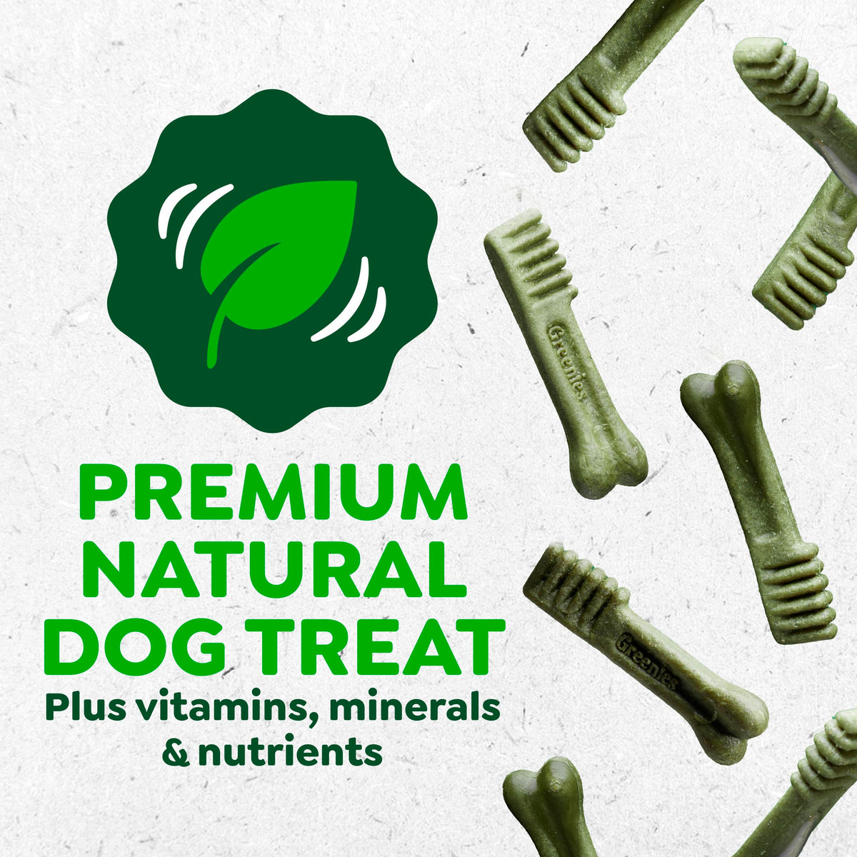 Greenies Teenie Natural Dental Dog Treats, Fresh Mint Flavor, 43 Count