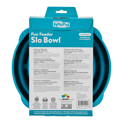 Outward Hound Fun Feeder Slo Bowl Dog Slow Feeder, Wave, Pink, 5.8"