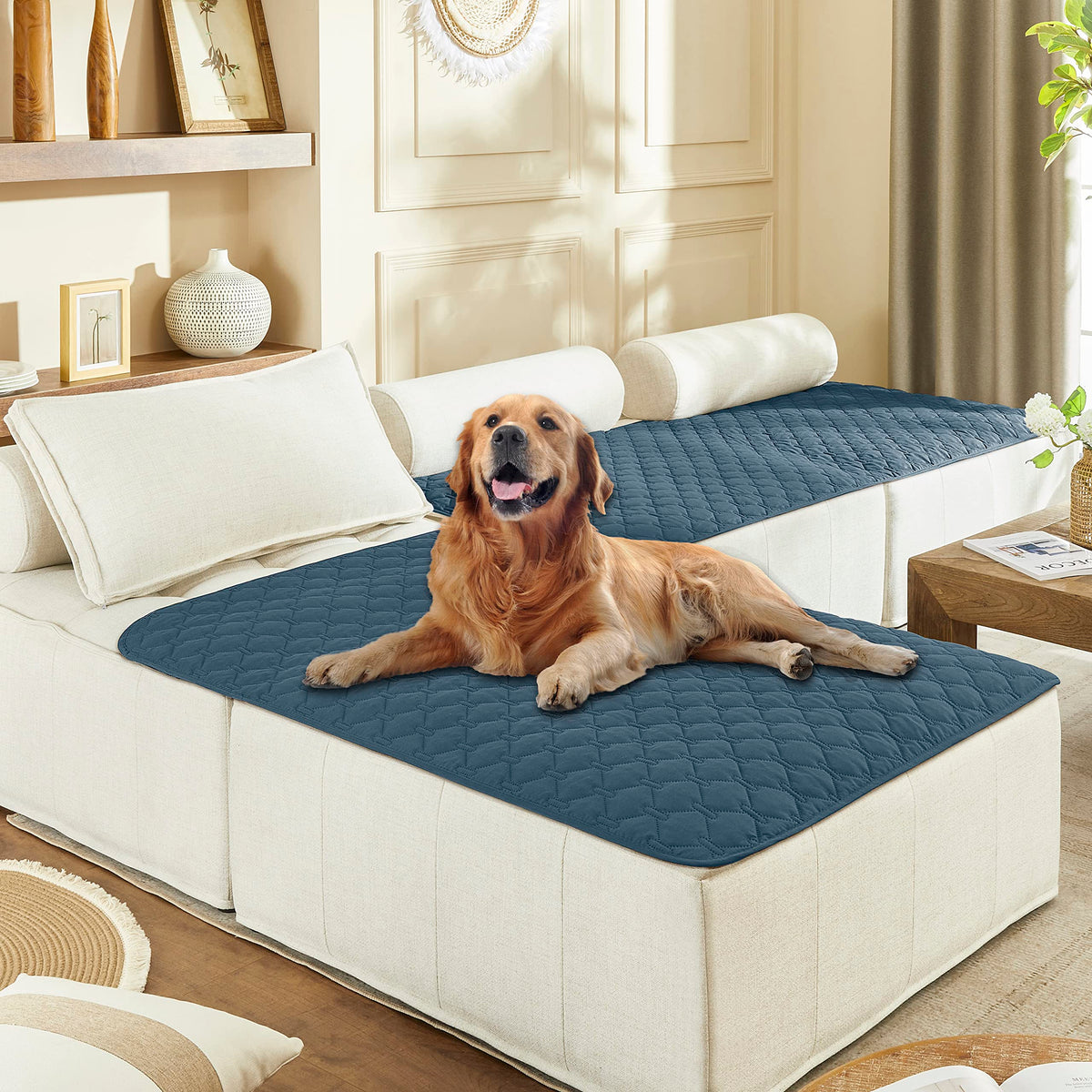 gogobunny Waterproof Dog Blanket, Couch Covers for Sofa, Reusable Pee Pads