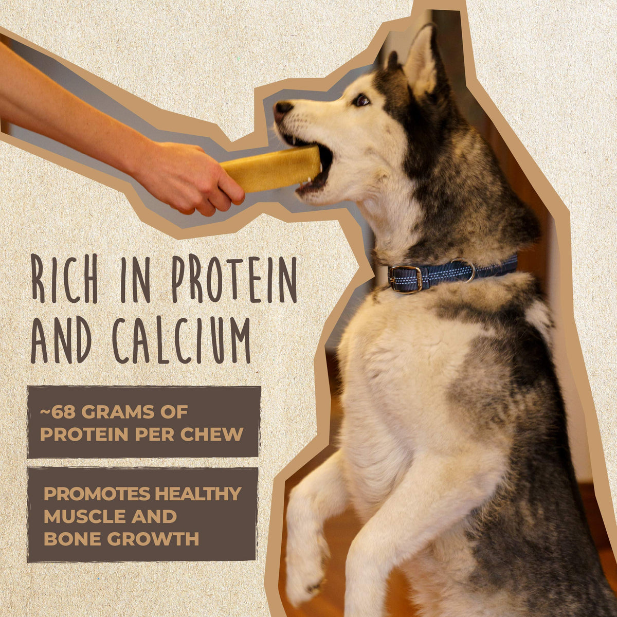 Mighty Paw Yak Chews, Long Lasting Hard Chew for Large Dogs, 4 Pack
