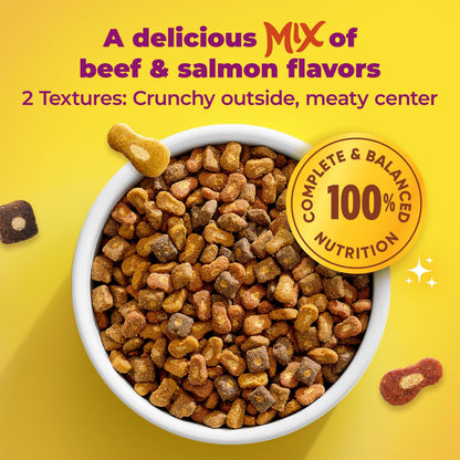 Meow Mix Tender Centers, Dry Cat Food, Beef & Salmon Flavors, 14.2 lb. Bag