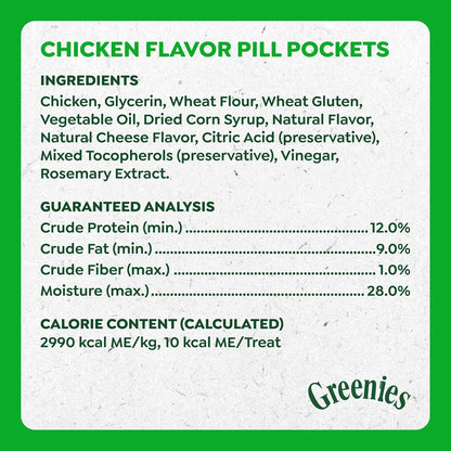 Greenies Pill Pockets Small Dog Treats, Cheese Flavor, 3.2 oz, 6-Pack