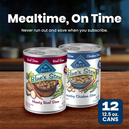 Blue Buffalo Blue's Stew Variety Pack Wet Dog Food, 12.5 oz, 6 ct