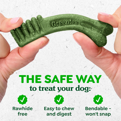 Greenies Teenie Natural Dental Dog Treats, Fresh Mint Flavor, 43 Count