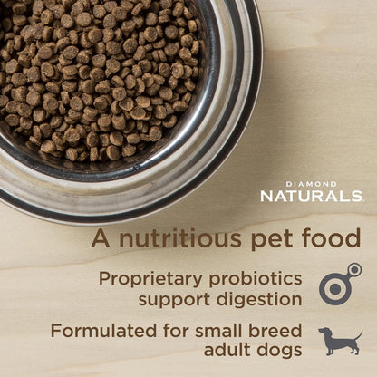 Diamond Naturals Small Breed Adult Dry Dog Food, Lamb & Rice, 18lb