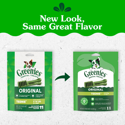 Greenies Teenie Original Natural Dental Dog Treats, Chicken, 43 Count