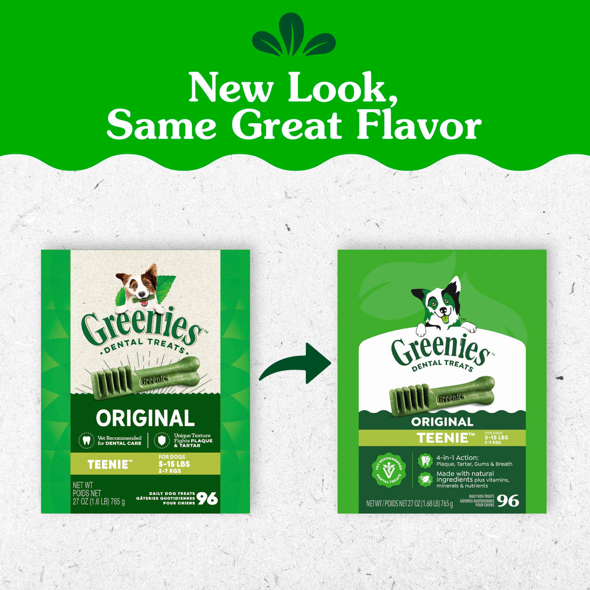 Greenies Teenie Original Natural Dental Dog Treats, Chicken, 43 Count