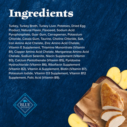 Blue Buffalo Tastefuls Wet Cat Food, Made with Natural Ingredients, Tuna and Chicken Flaked Entrées in Gravy, 3oz Cans, 4-Count Variety Pack Trial Size