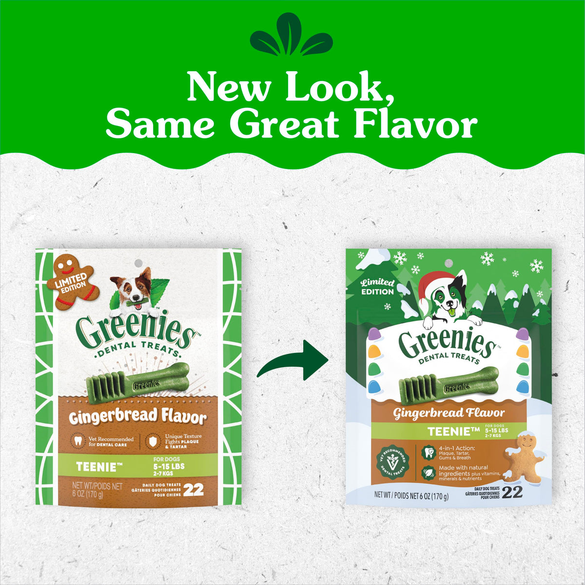 Greenies Teenie Natural Dental Dog Treats, Fresh Mint Flavor, 43 Count